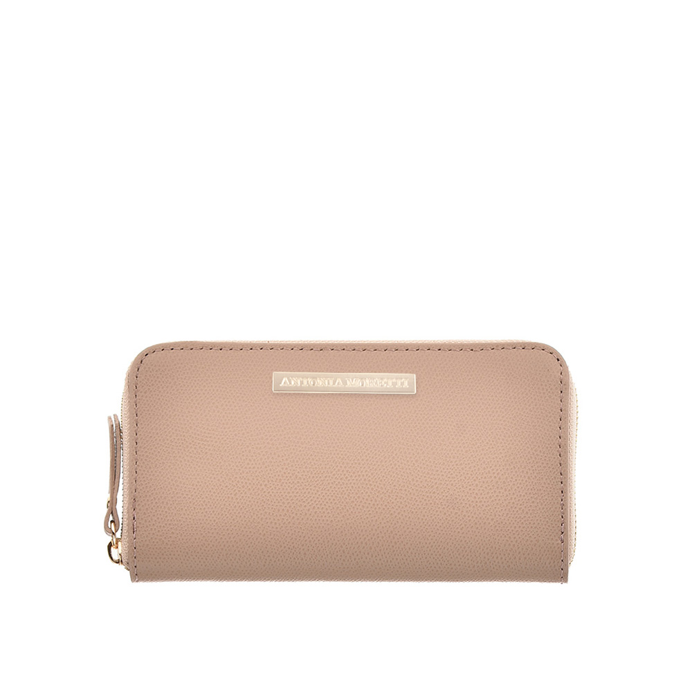 Portofel dama din piele naturala Antonia Moretti AM0902, Roz prafuit, #1, Bagsy