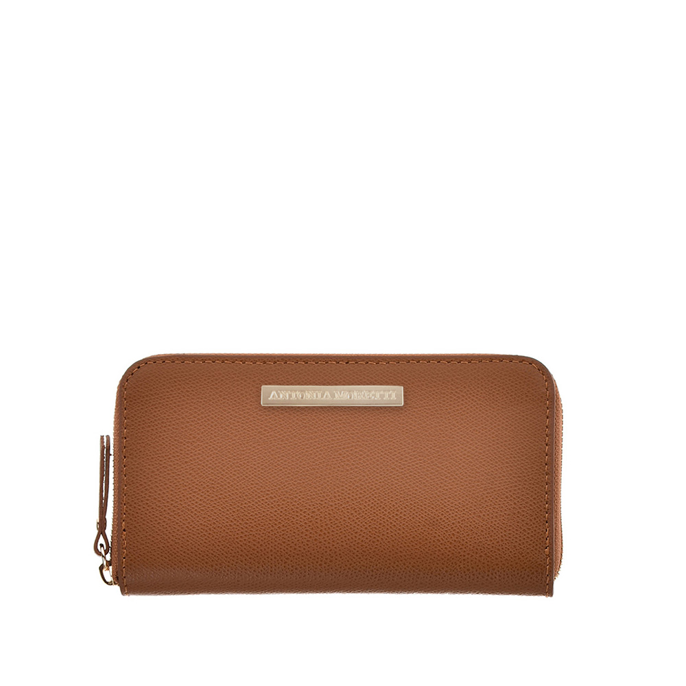 Portofel dama din piele naturala Antonia Moretti AM0902, Cognac, #5, Bagsy