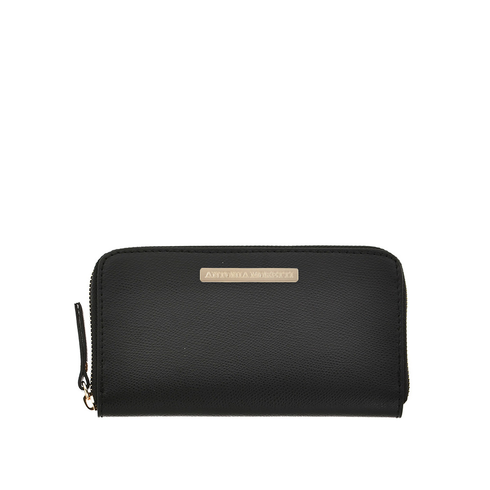 Portofel dama din piele naturala Antonia Moretti AM0902, Negru, #1, Bagsy