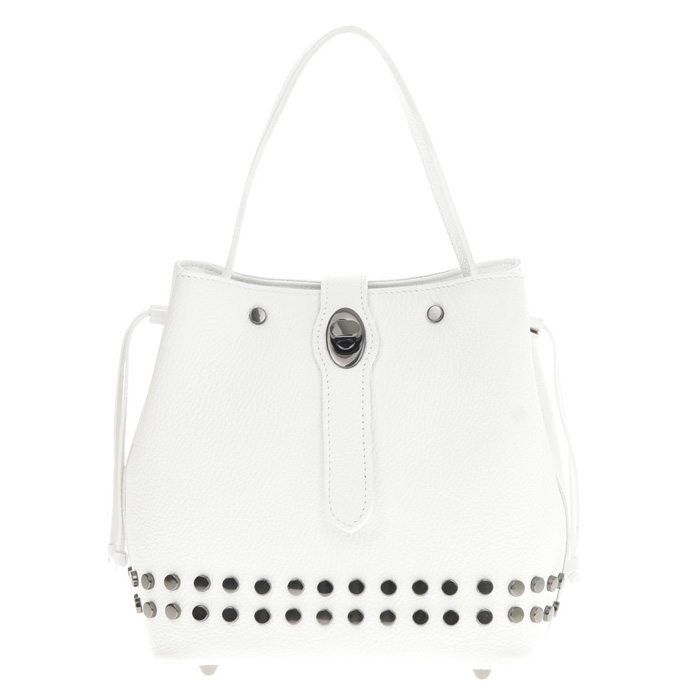 Geanta de mana din piele naturala Chiara Canotti CC0709, Alb, #1, Bagsy