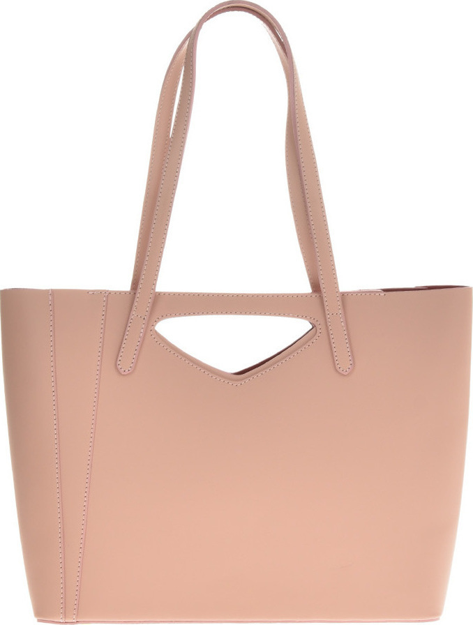 Geanta de mana din piele naturala Carolina di Rosa CR6447, Roz, #1, Bagsy