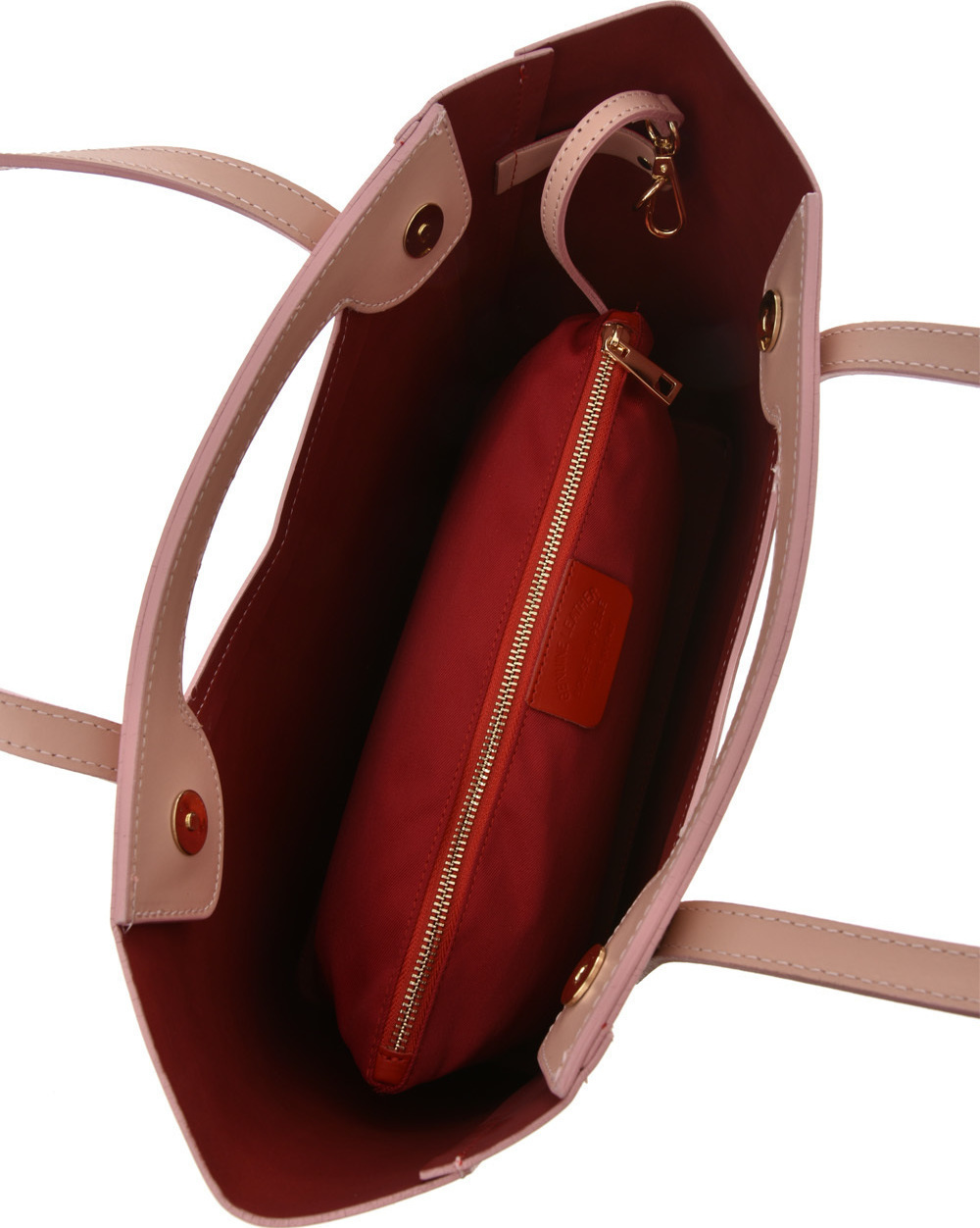 Geanta de mana din piele naturala Carolina di Rosa CR6447, Roz, #4, Bagsy