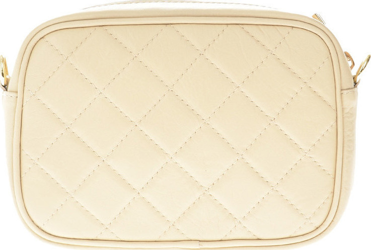 Geanta de umar din piele naturala, model matlasat, Promesse PR6104, Bej, #3, Bagsy