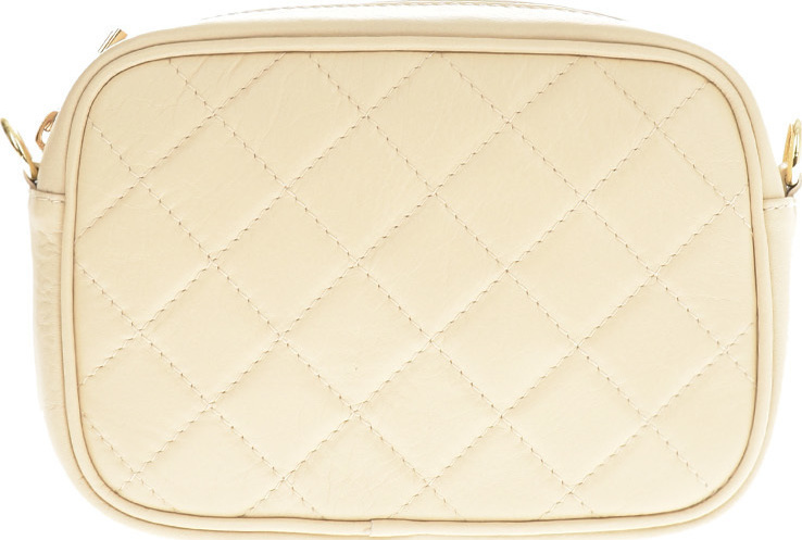 Geanta de umar din piele naturala, model matlasat, Promesse PR6104, Bej, #1, Bagsy