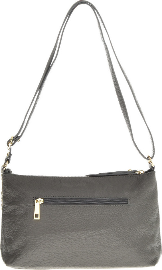 Geanta de umar din piele naturala Patrizia Lucchini PL6169, Gri inchis, #3, Bagsy