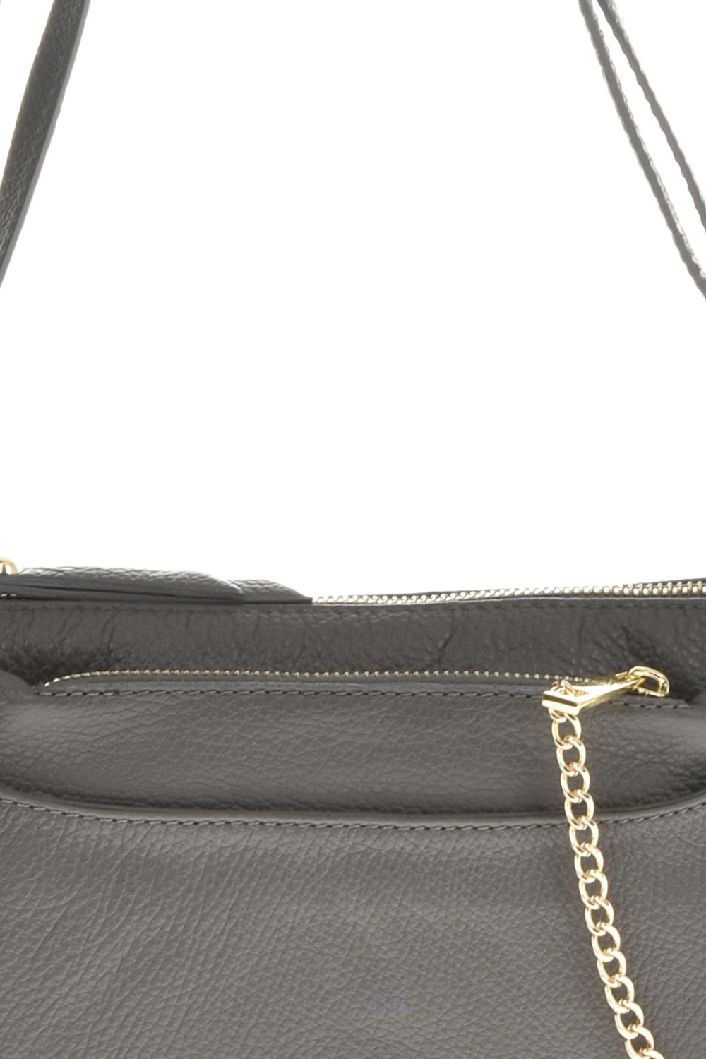 Geanta de umar din piele naturala Patrizia Lucchini PL6169, Gri inchis, #4, Bagsy