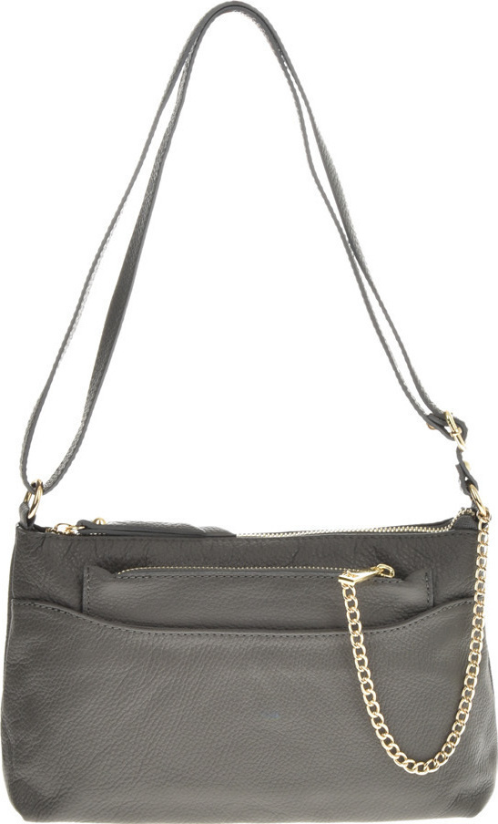 Geanta de umar din piele naturala Patrizia Lucchini PL6169, Gri inchis, #1, Bagsy