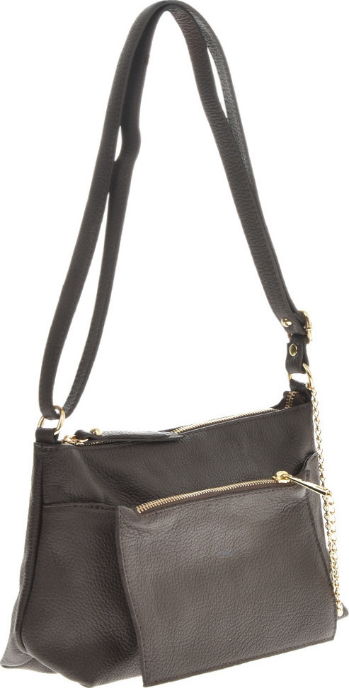 Geanta de umar din piele naturala Patrizia Lucchini PL6169, Gri inchis, #2, Bagsy