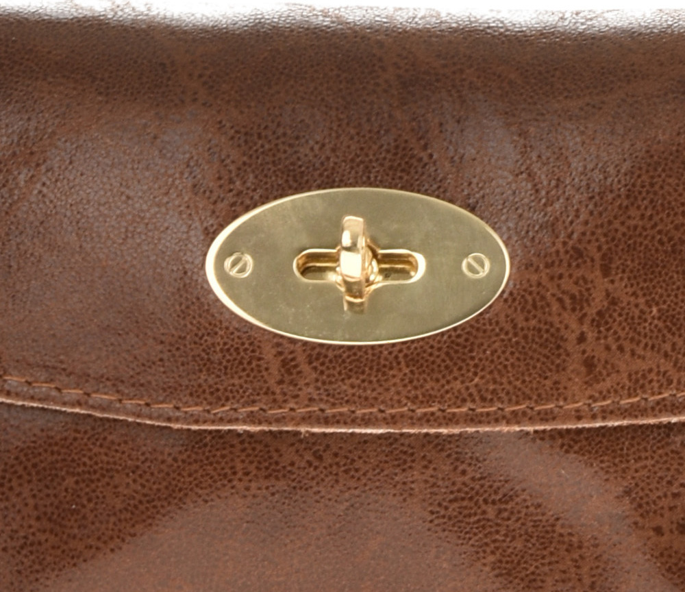 Geanta de umar din piele naturala Promesse PR6174, Cognac, #5, Bagsy