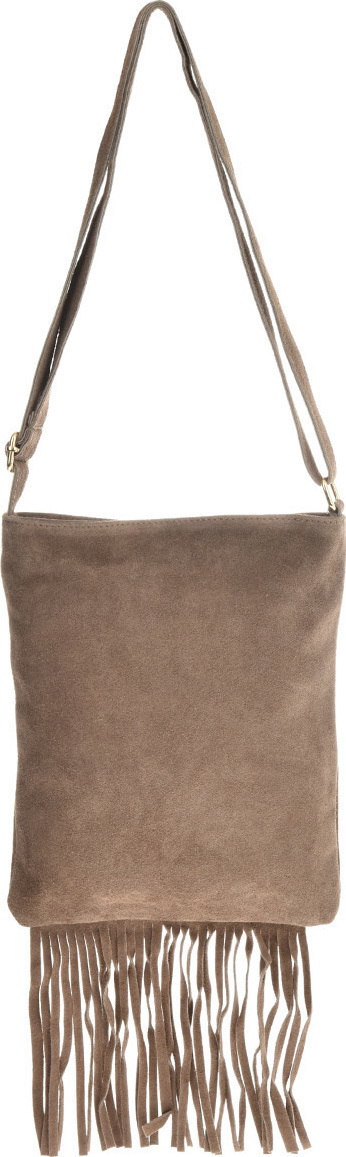 Geanta de umar din piele intoarsa Promesse PR6221, Grej, #3, Bagsy