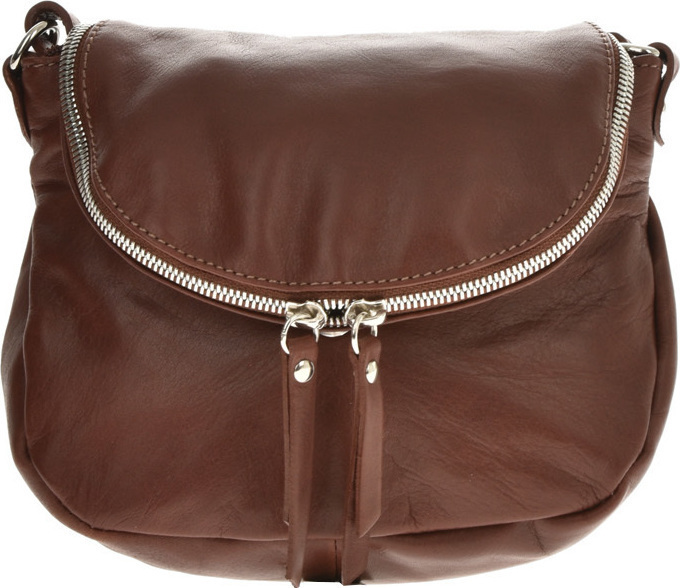 Geanta de umar din piele naturala Promesse PR6232, Maro, Nr. 1, Bagsy