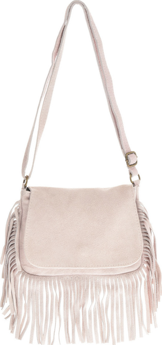 Geanta de umar din piele intoarsa Promesse PR6233, Roz prafuit, Nr. 1, Bagsy