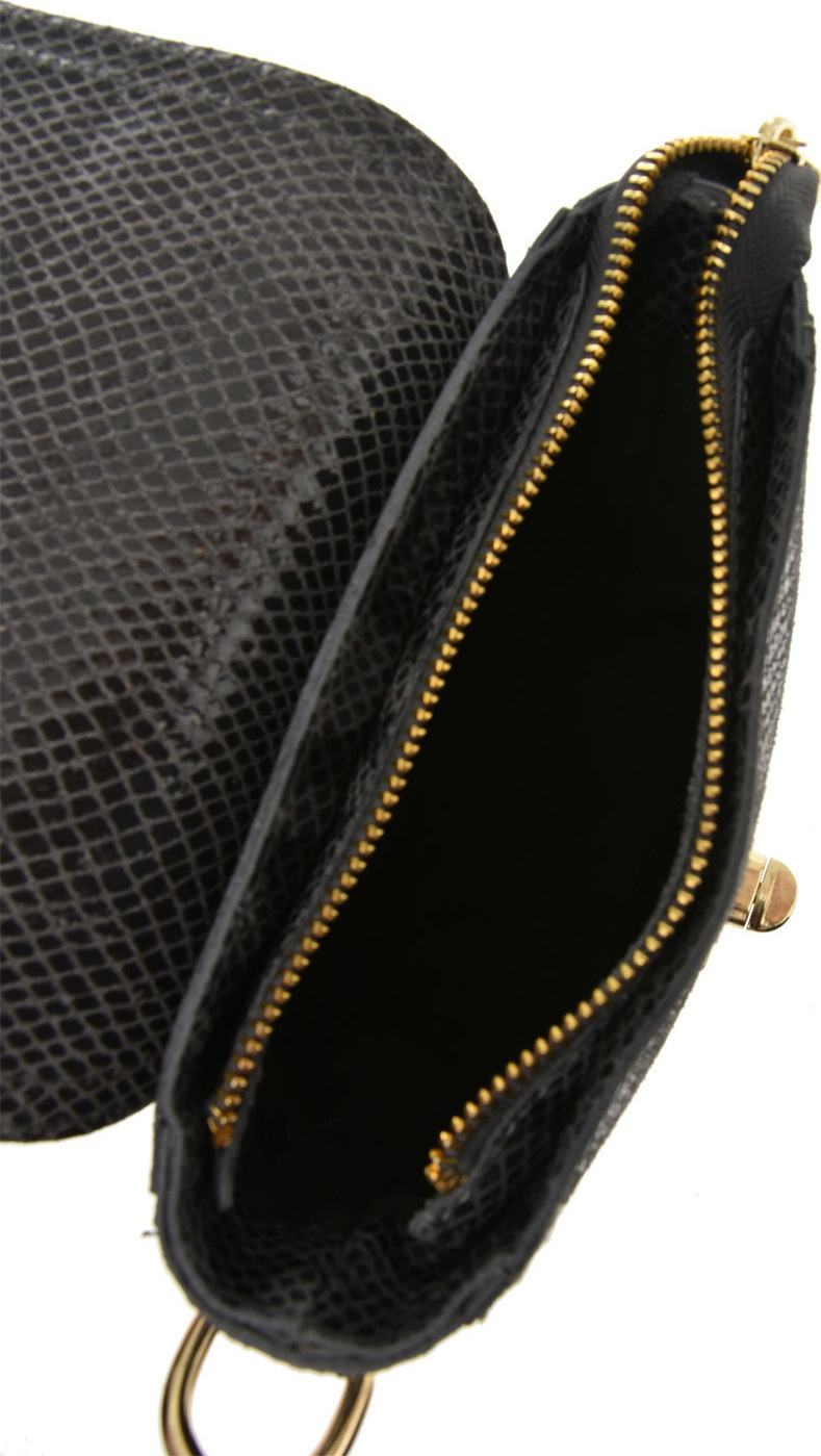 Geanta de umar din piele naturala Promesse PR6284, Gri, #5, Bagsy