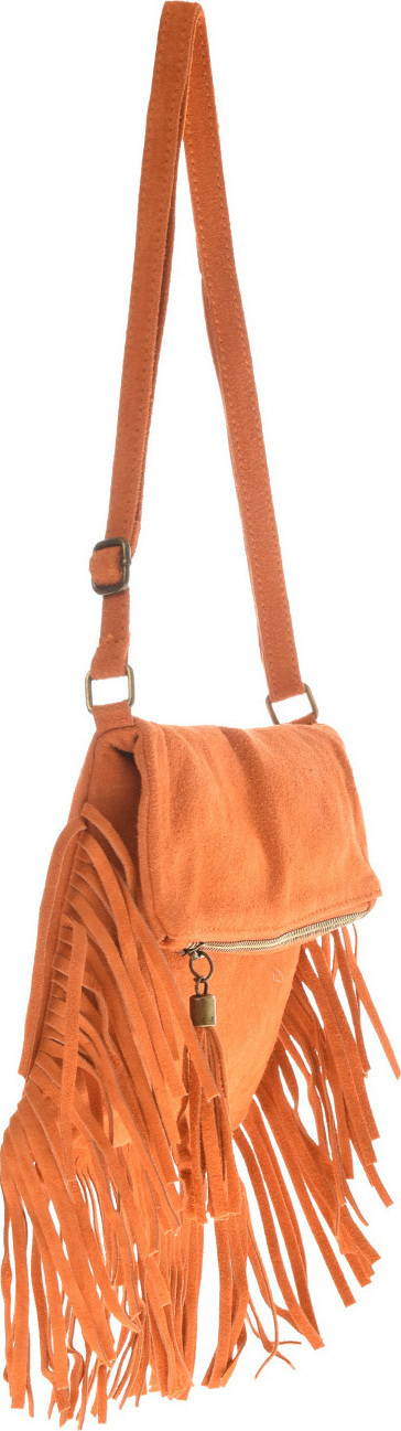 Geanta de umar din piele intoarsa Patrizia Lucchini PL6326, Portocaliu, #2, Bagsy
