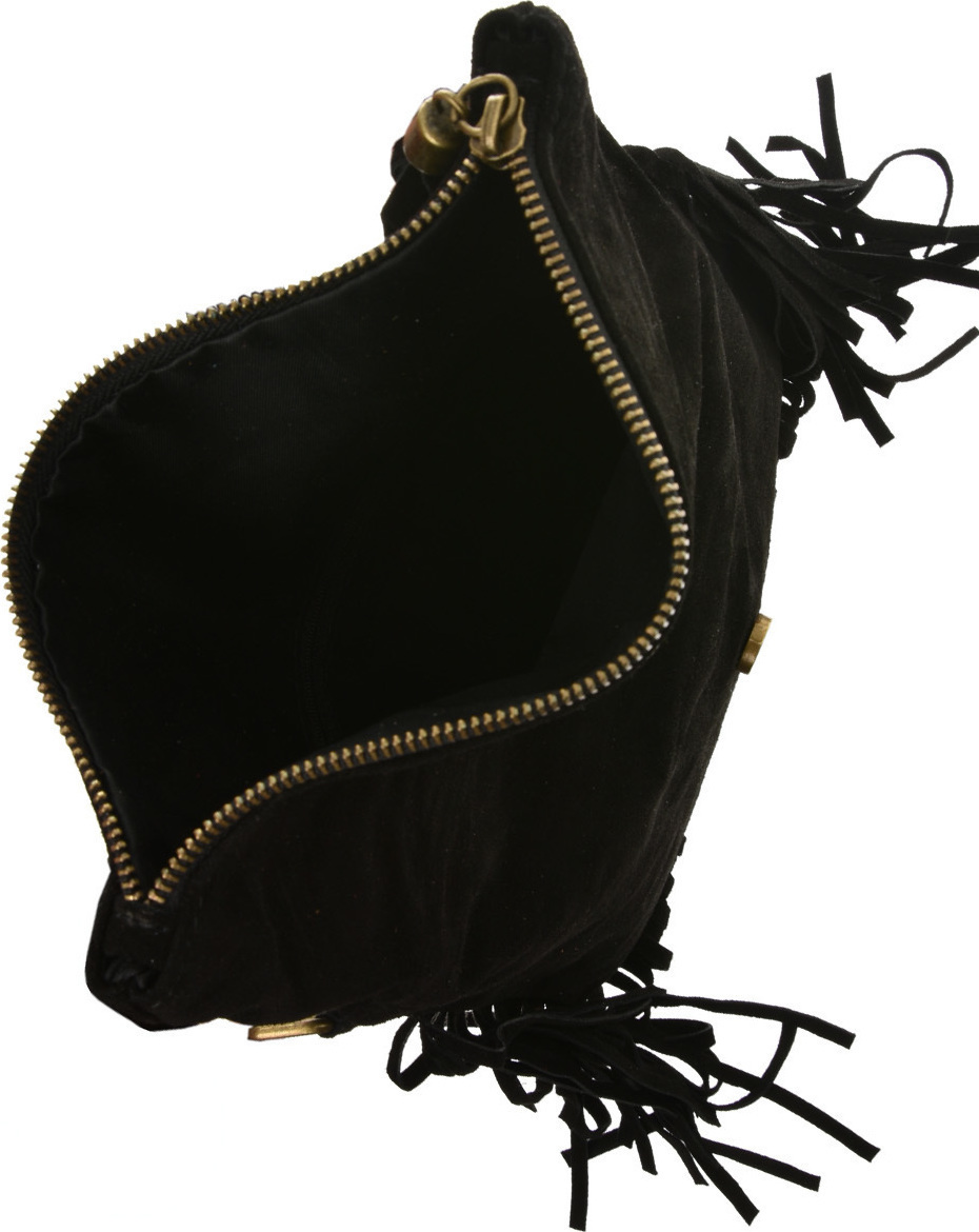 Geanta de umar din piele intoarsa Patrizia Lucchini PL6326, Negru, #5, Bagsy