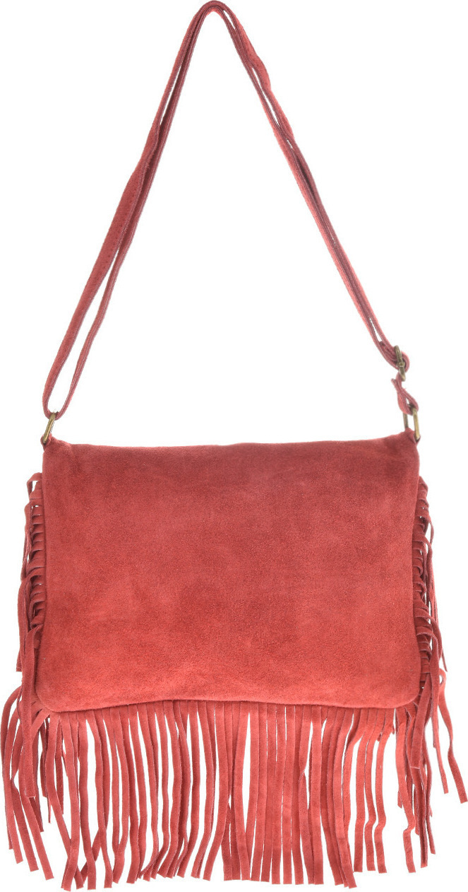 Geanta de umar din piele intoarsa Patrizia Lucchini PL6326, Rosu, #3, Bagsy