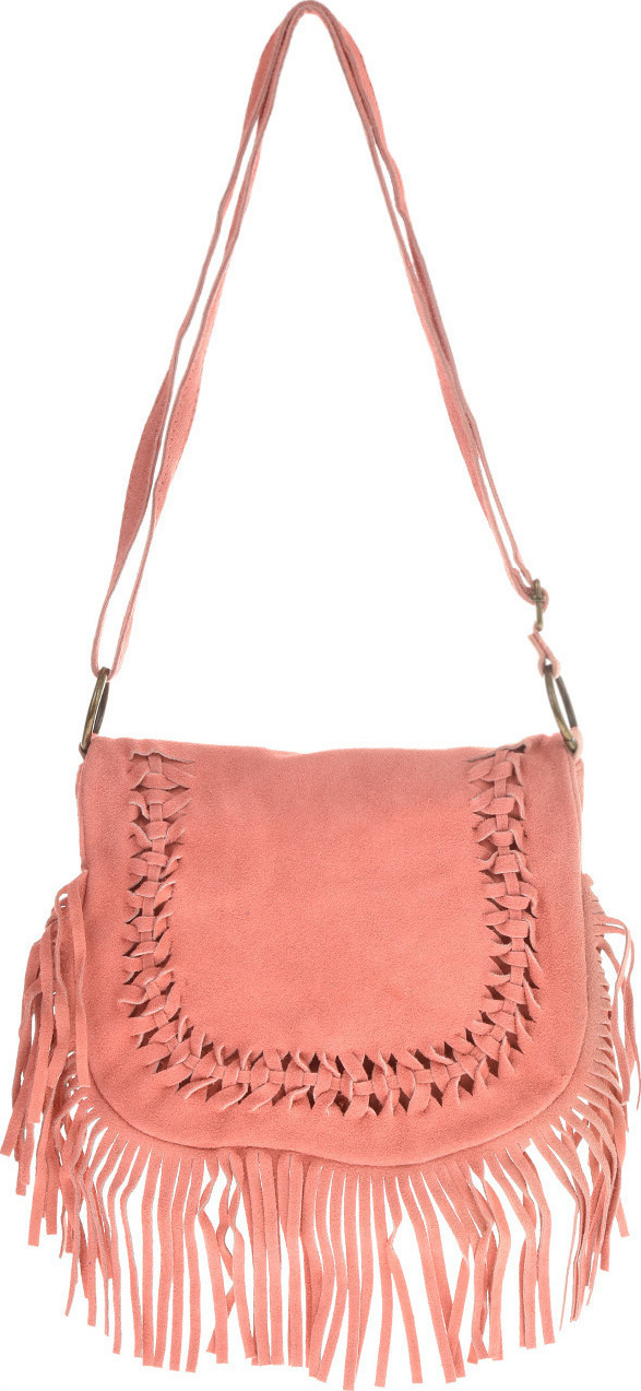 Geanta de umar din piele intoarsa Patrizia Lucchini PL6337, Roz, #1, Bagsy