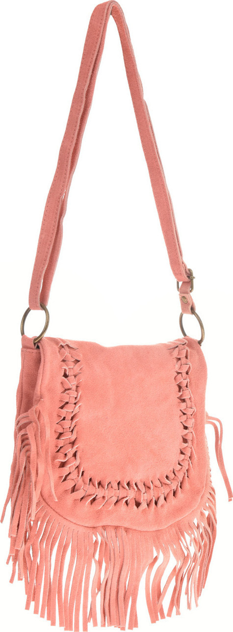 Geanta de umar din piele intoarsa Patrizia Lucchini PL6337, Roz, #2, Bagsy