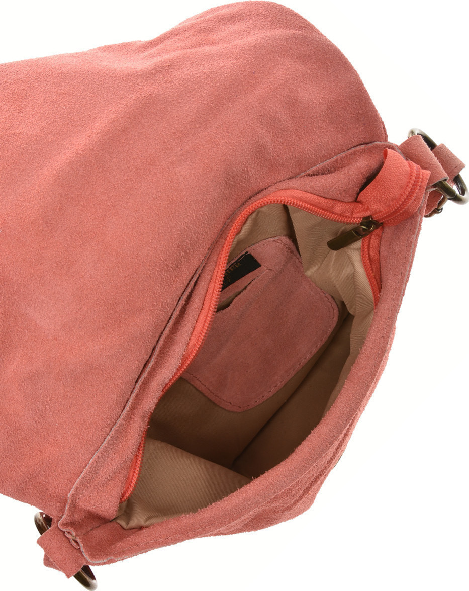 Geanta de umar din piele intoarsa Patrizia Lucchini PL6337, Roz, #5, Bagsy