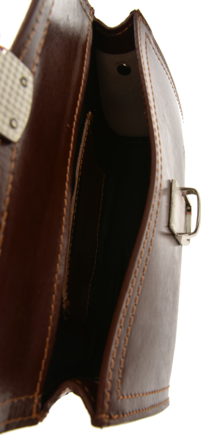 Geanta de umar din piele naturala Patrizia Lucchini PL6353, Maro, #5, Bagsy