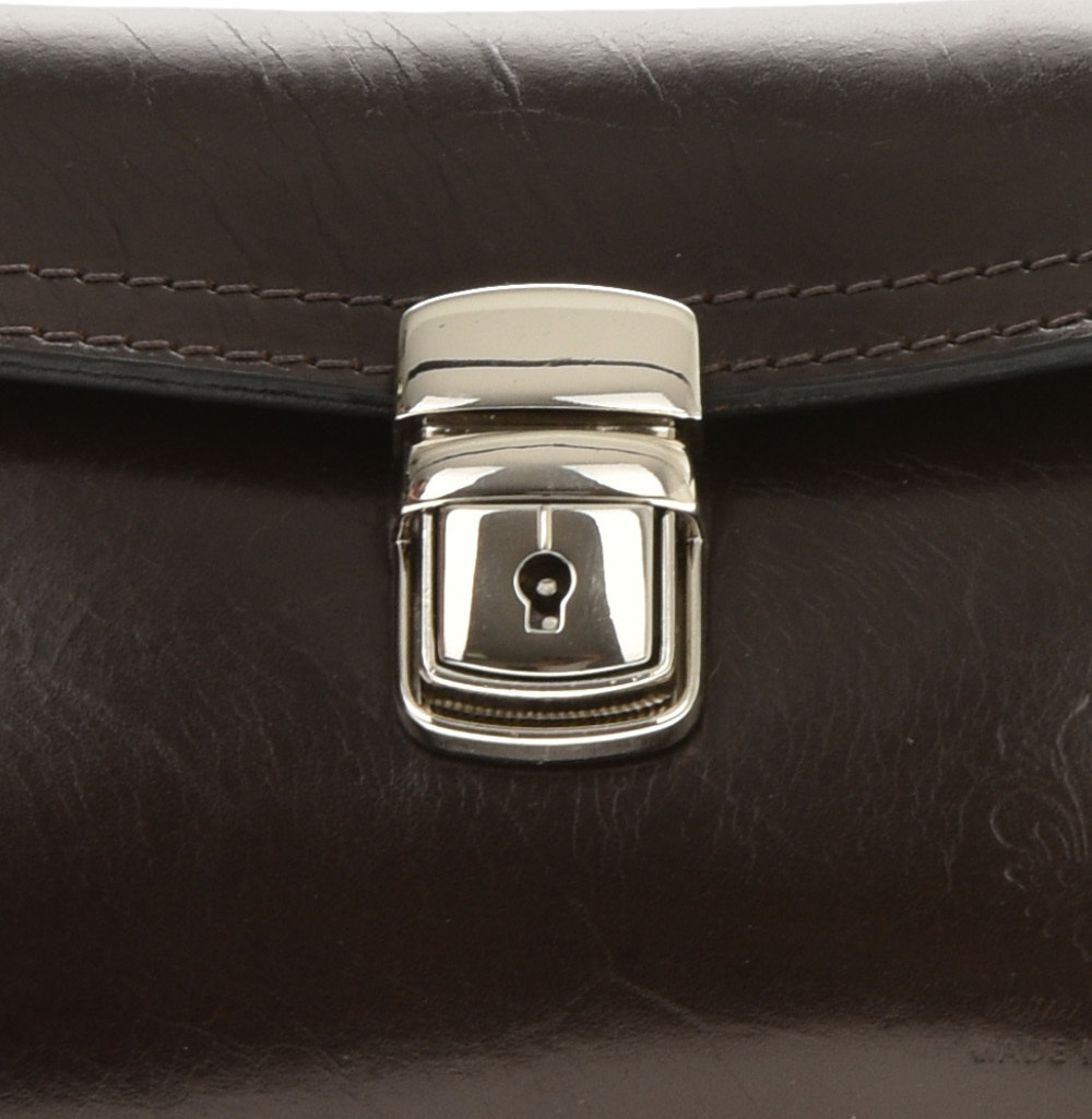 Geanta de umar din piele naturala Patrizia Lucchini PL6353, Maro inchis, #4, Bagsy