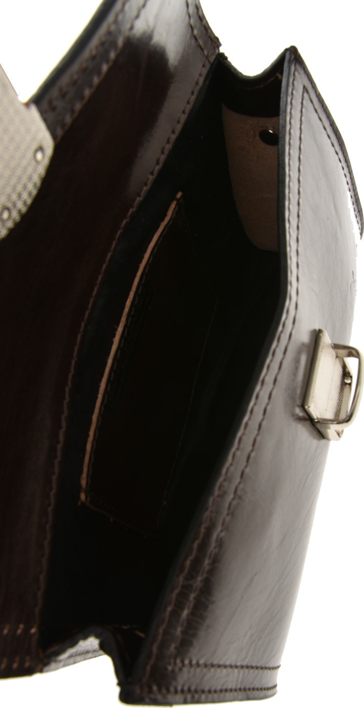 Geanta de umar din piele naturala Patrizia Lucchini PL6353, Maro inchis, #5, Bagsy