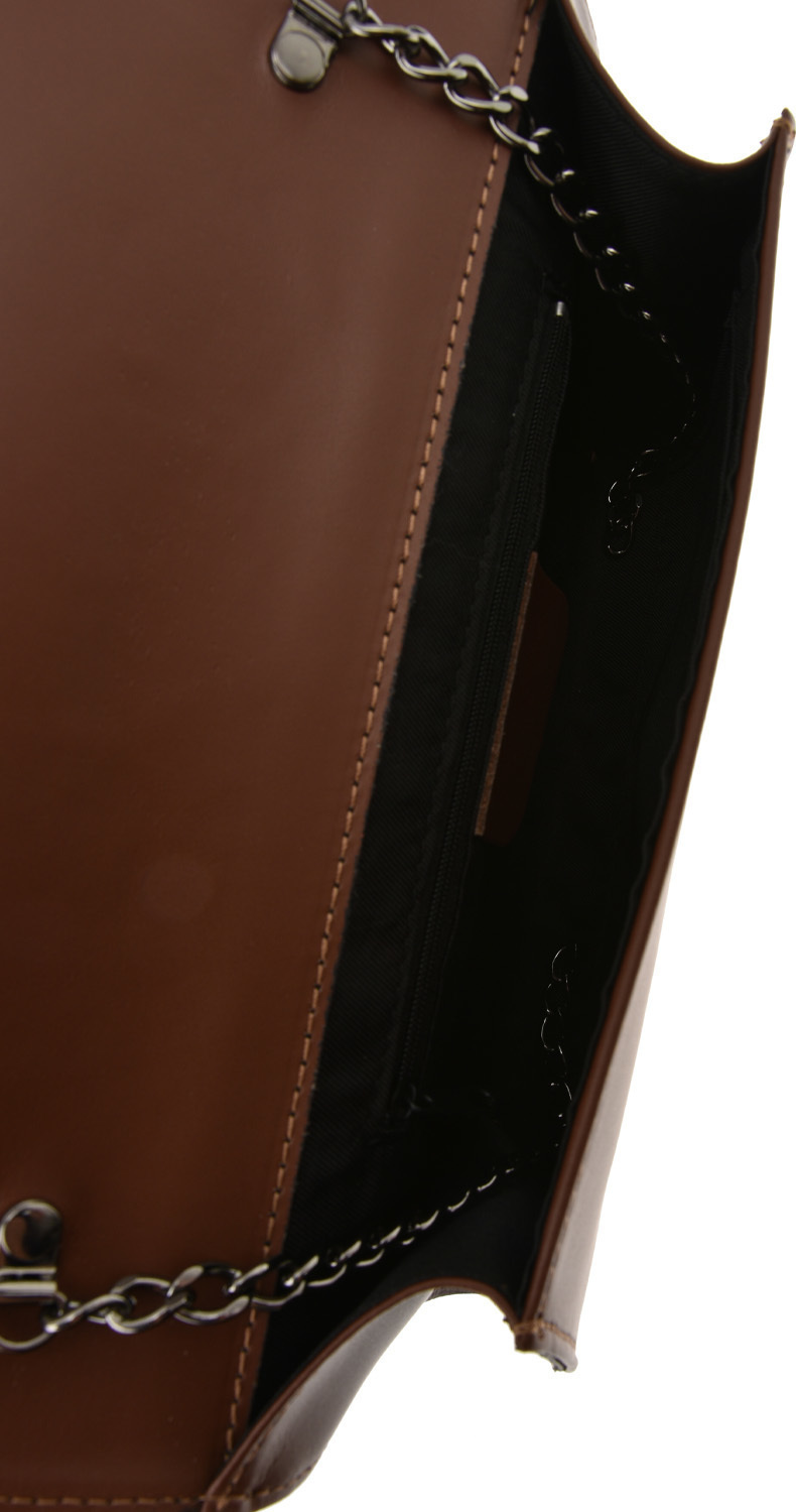 Geanta de umar din piele naturala Carolina di Rosa CR6366, Cognac, #5, Bagsy