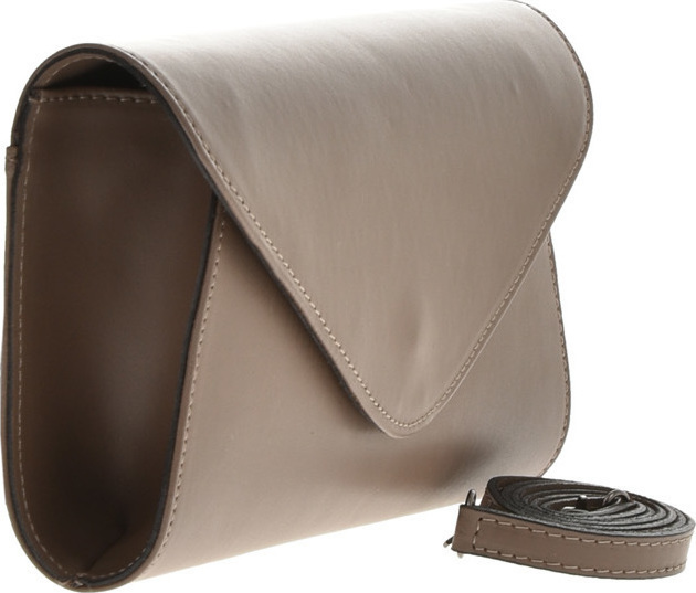 Geanta de umar din piele naturala Carolina di Rosa CR6366, Grej, #2, Bagsy