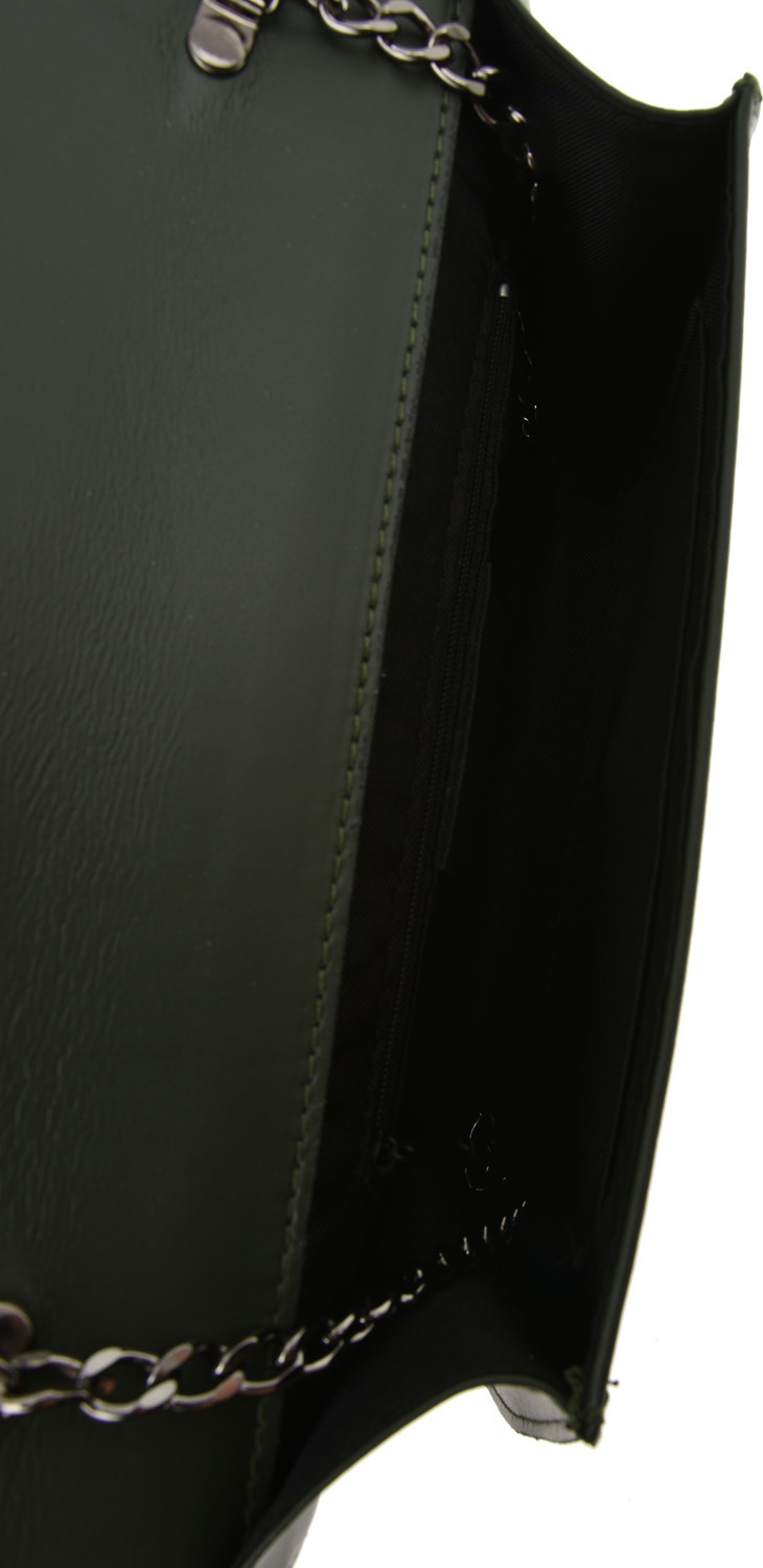 Geanta de umar din piele naturala Carolina di Rosa CR6366, Verde, #5, Bagsy