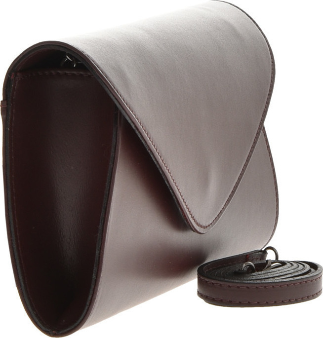 Geanta de umar din piele naturala Carolina di Rosa CR6366, Visiniu, #2, Bagsy