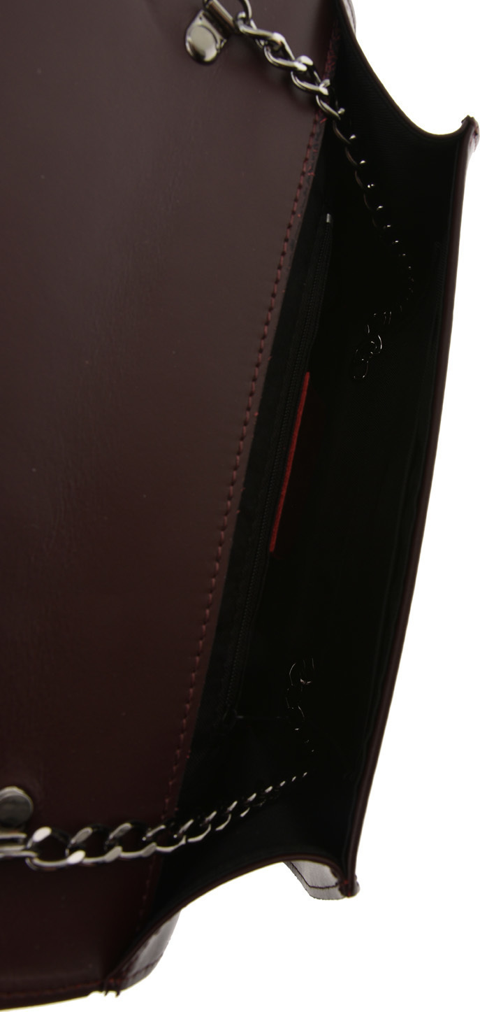 Geanta de umar din piele naturala Carolina di Rosa CR6366, Visiniu, #5, Bagsy