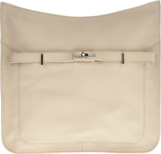 Geanta de umar din piele naturala Carolina di Rosa CR6421, Bej, #1, Bagsy