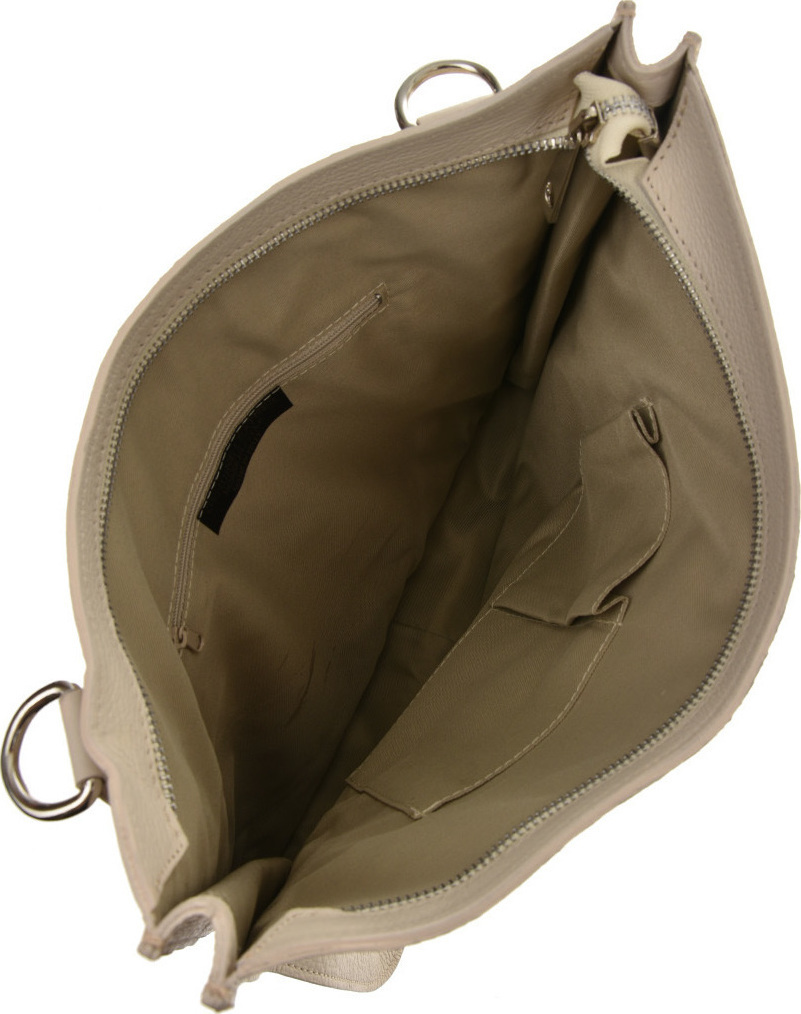 Geanta de umar din piele naturala Carolina di Rosa CR6421, Bej, #4, Bagsy