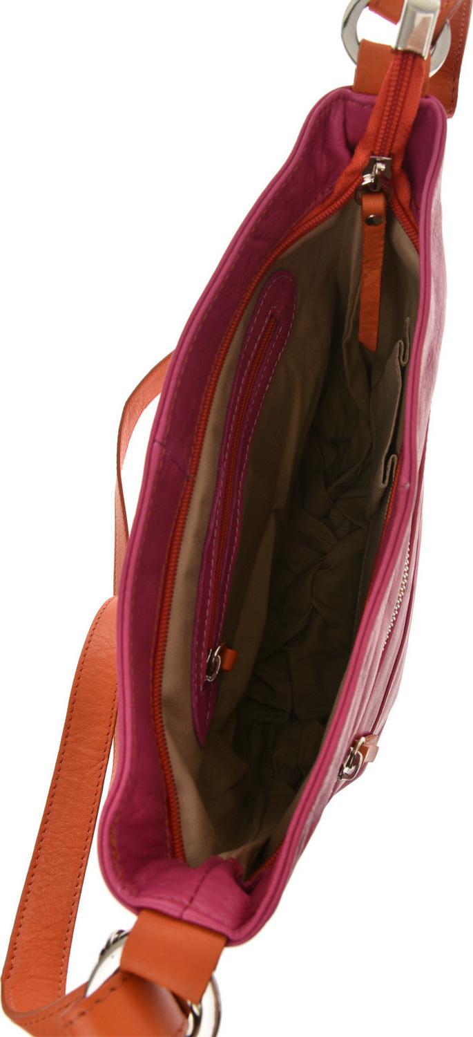 Geanta de umar din piele naturala Promesse PR6465, Fucsia, #5, Bagsy