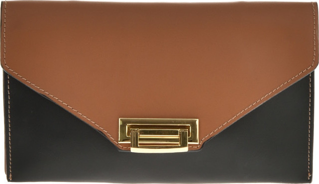 Geanta de umar din piele naturala Promesse PR6172, Cognac/Negru, #1, Bagsy