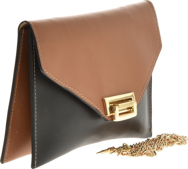 Geanta de umar din piele naturala Promesse PR6172, Cognac/Negru, #2, Bagsy