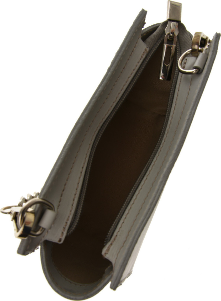 Geanta de mana din piele naturala Promesse PR6360, Gri, #4, Bagsy