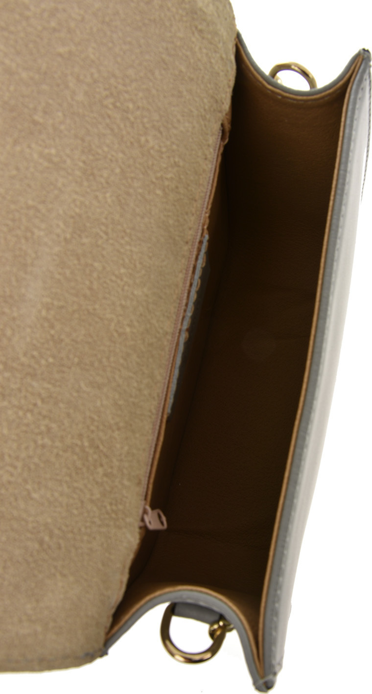 Geanta de mana din piele naturala Promesse PR6374, Gri, Nr. 4, Bagsy