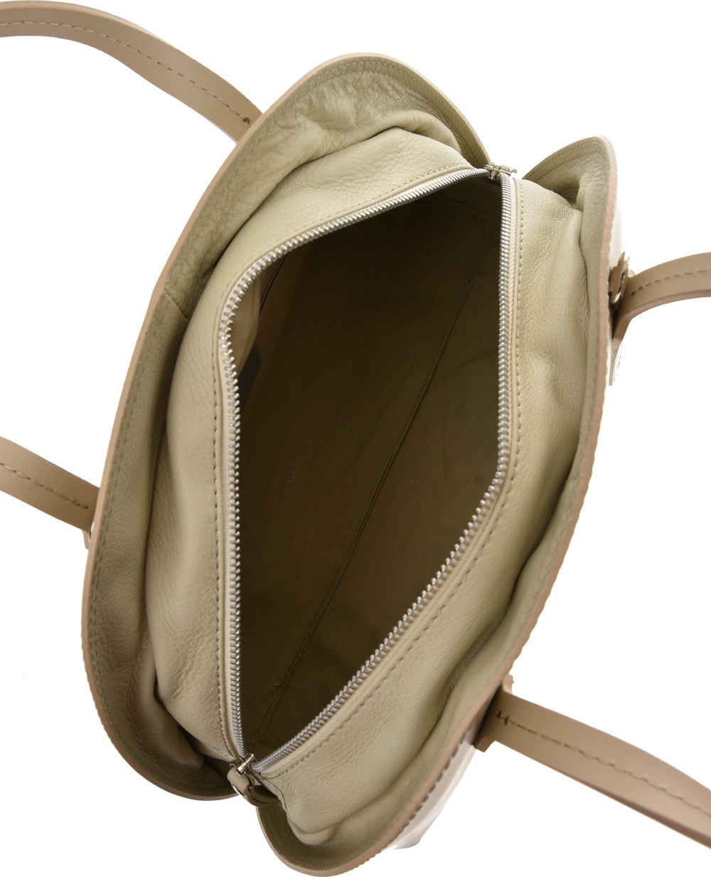 Geanta de mana din piele naturala Patrizia Lucchini PL6433, Bej, #3, Bagsy