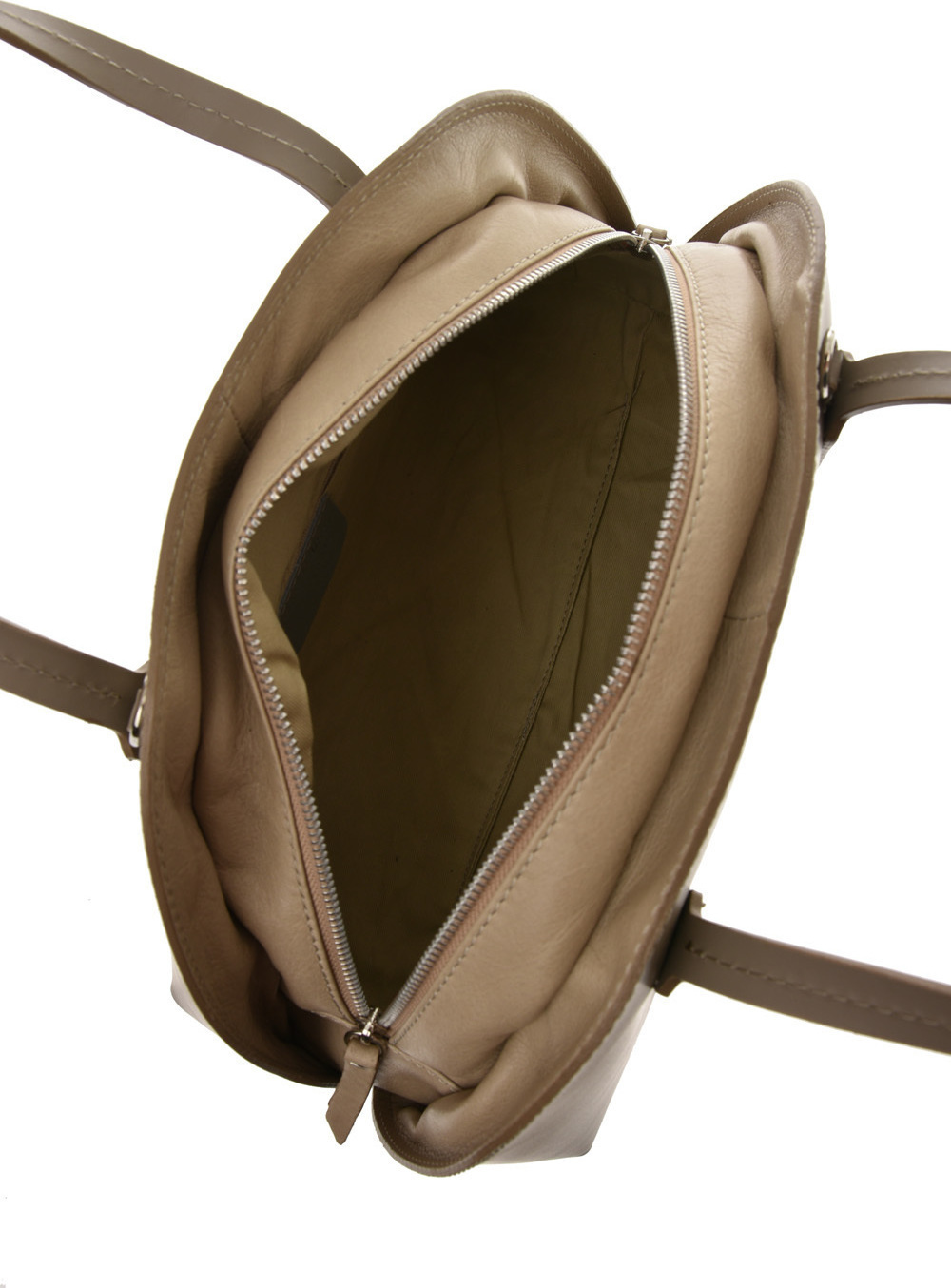 Geanta de mana din piele naturala Patrizia Lucchini PL6433, Grej, #3, Bagsy