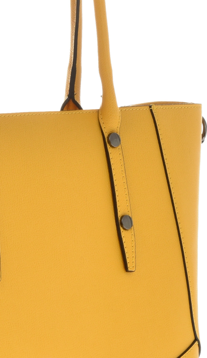 Geanta de mana din piele naturala Carolina di Rosa CR6443, Galben, #4, Bagsy