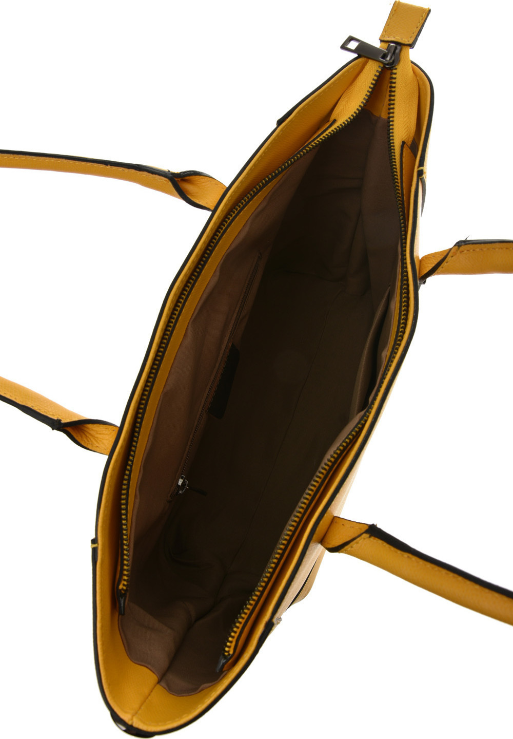 Geanta de mana din piele naturala Carolina di Rosa CR6443, Galben, #5, Bagsy