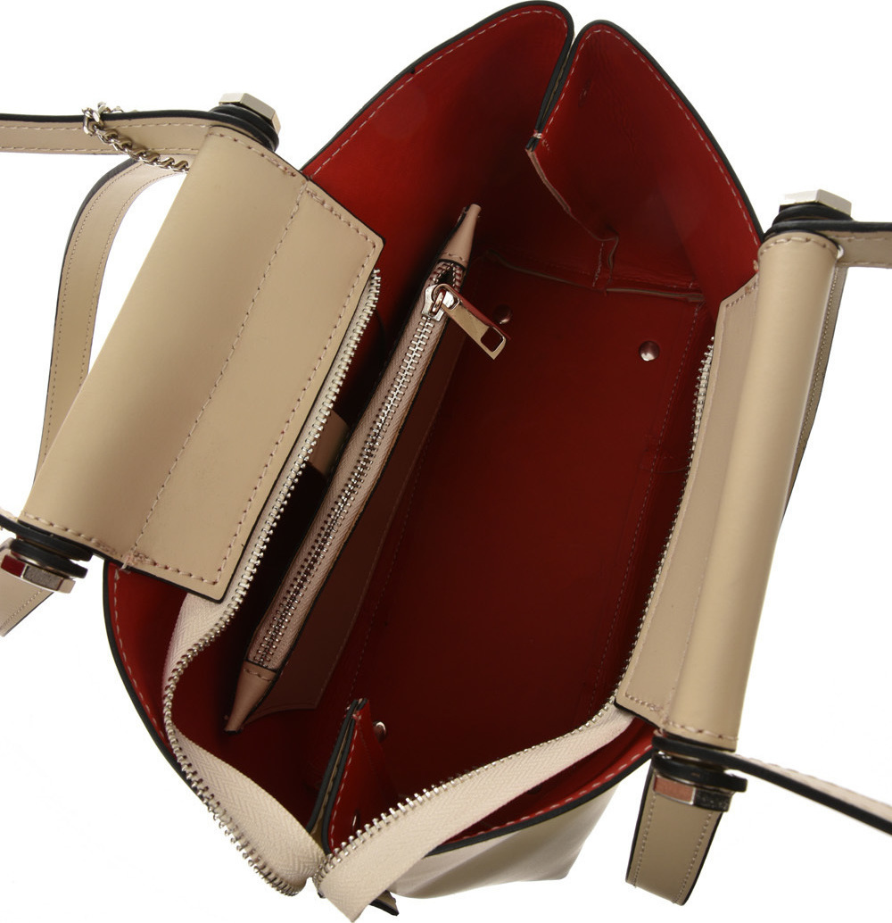 Geanta de mana din piele naturala Carolina di Rosa CR6451, Bej, #3, Bagsy