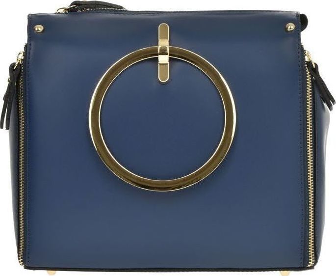 Geanta de mana din piele naturala Carolina di Rosa CR0432, Albastru, Nr. 1, Bagsy