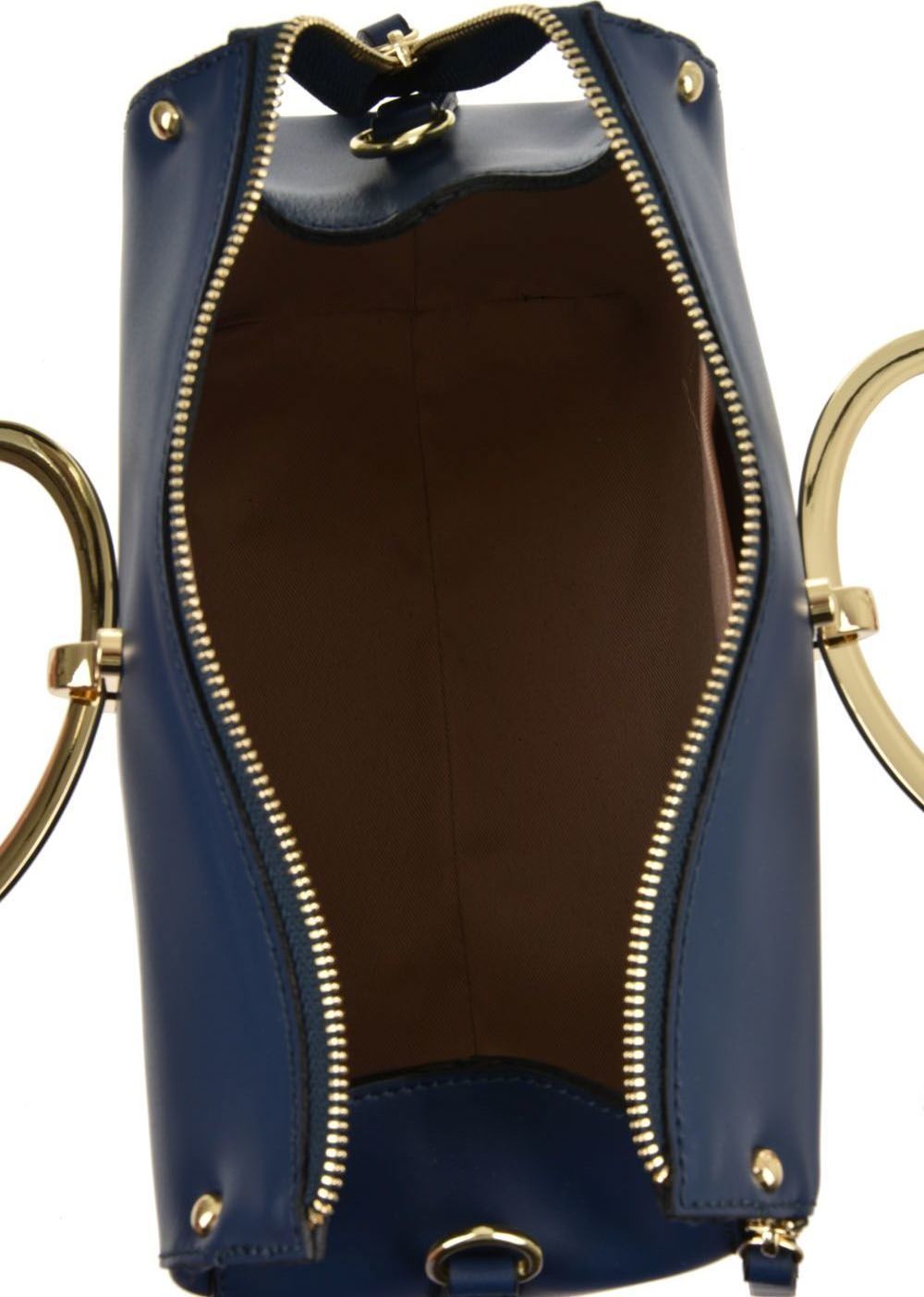 Geanta de mana din piele naturala Carolina di Rosa CR0432, Albastru, Nr. 4, Bagsy