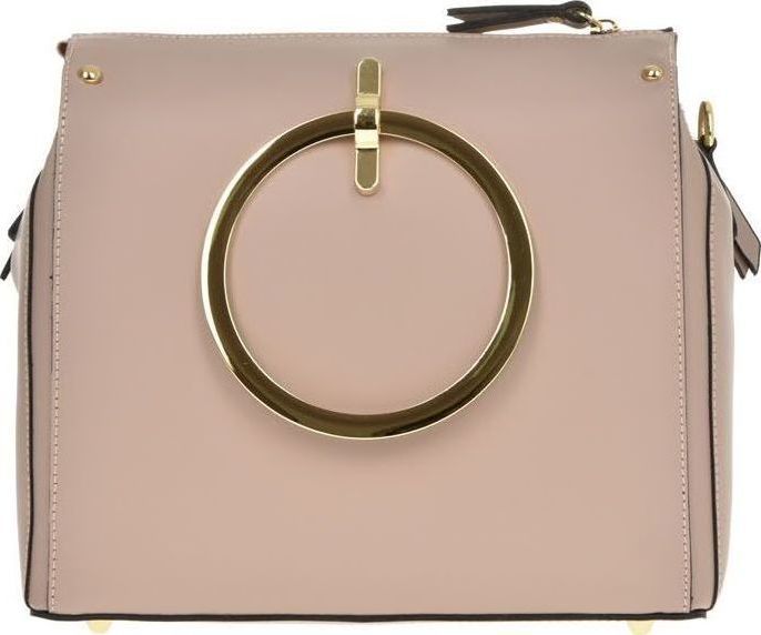 Geanta de mana din piele naturala Carolina di Rosa CR0432, Roz prafuit, #3, Bagsy
