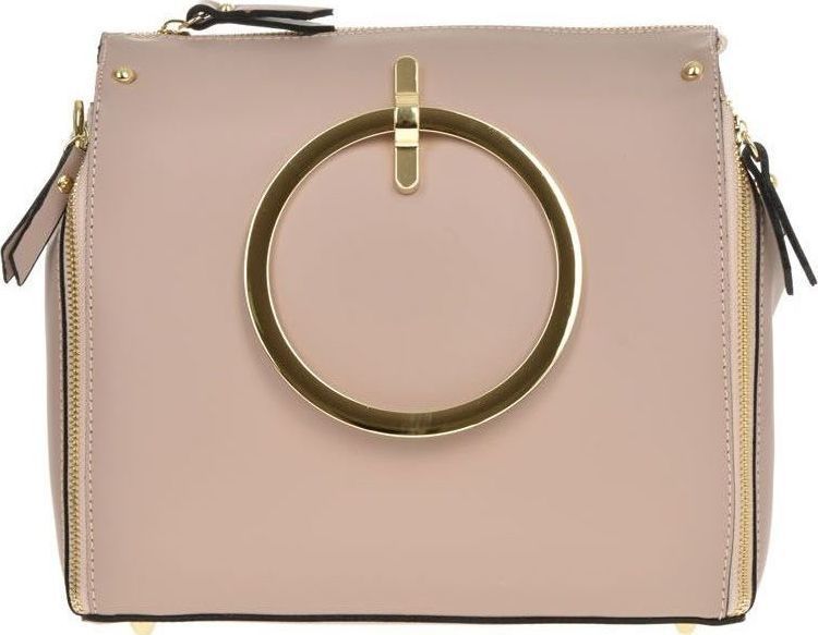 Geanta de mana din piele naturala Carolina di Rosa CR0432, Roz prafuit, #1, Bagsy