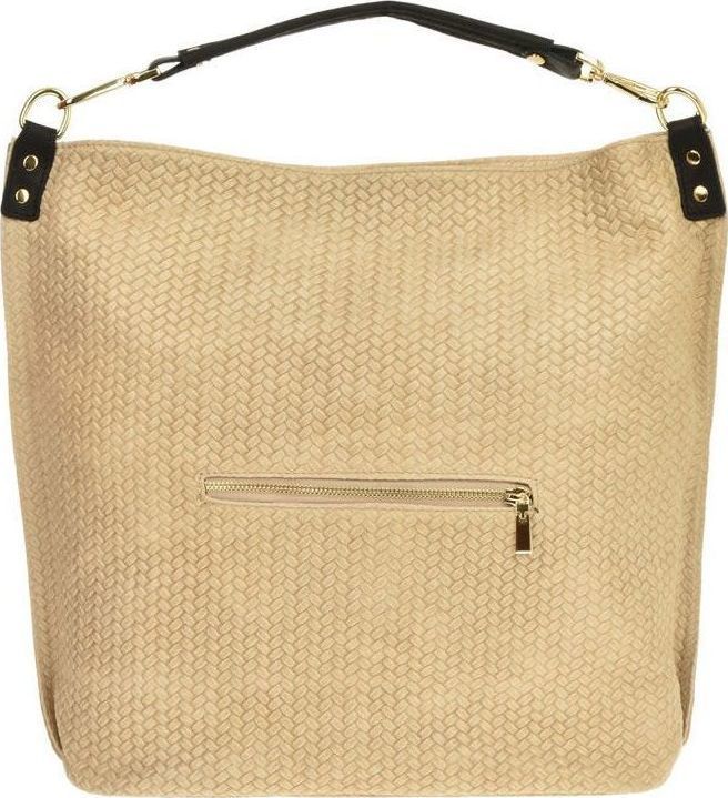 Geanta de mana din piele naturala Carolina di Rosa CR0497, Bej, #3, Bagsy