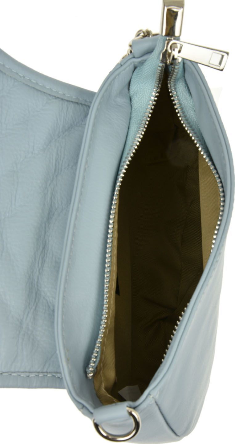 Geanta de umar din piele naturala Carolina di Rosa CR0424, Bleu, #4, Bagsy