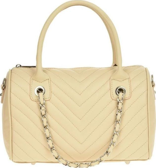 Geanta de mana din piele naturala Carolina di Rosa CR0426, Bej, #1, Bagsy